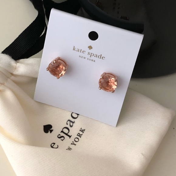 🎀 Kate Spade ♠️ Light Peach Gumdrop Earrings - Picture 7 of 7